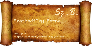 Szathmáry Barna névjegykártya