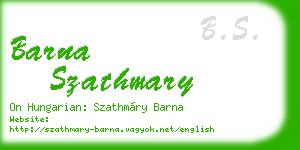 barna szathmary business card